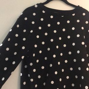 Unisex Black and White Polka Dot Sweatshirt